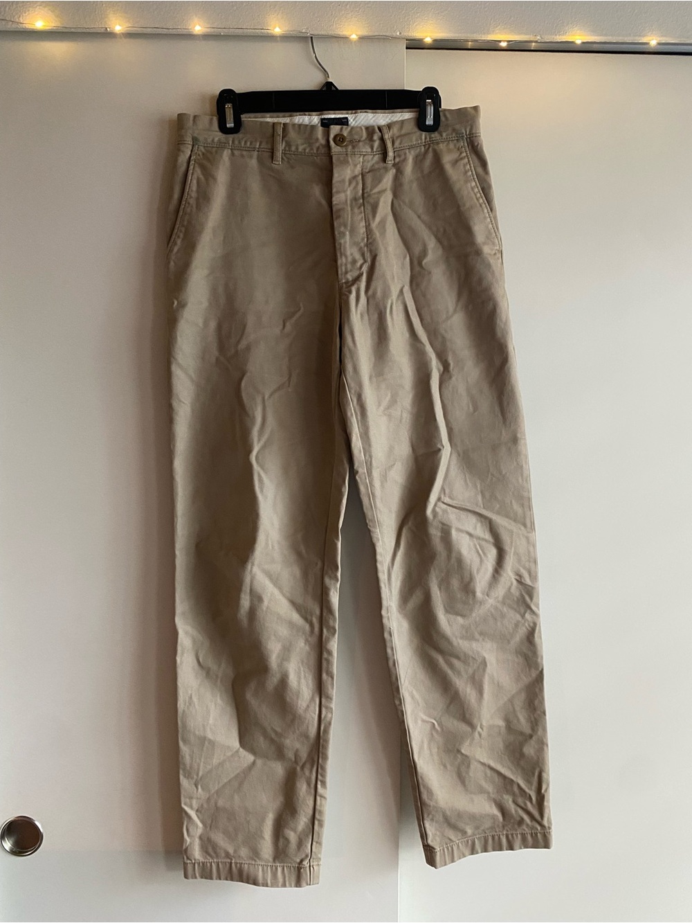 J Crew Men's Khaki Classic Relaxed Fit Chinos 100% Cotton Size W 30 L 32